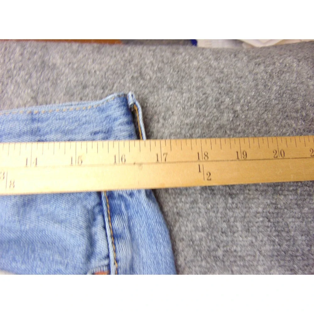 Levi's 501 Jeans Mens 34x36 Original Straight Blue Solid Button Fly Americana